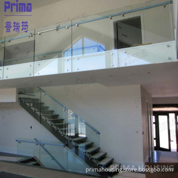 Indoor Fashion Tempered Clear Glass Balustrade in Staircase